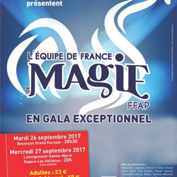Affiche de l'équipe de France de Magie pour Besançon
