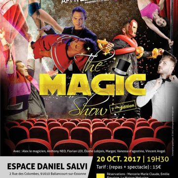 Affiche diner spectacle magie Anthony NEO magicien Ballancourt